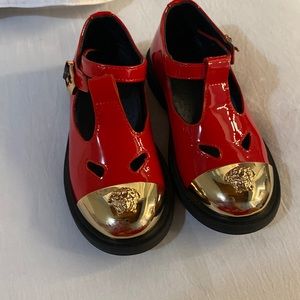 Red toddler girl versace shoes